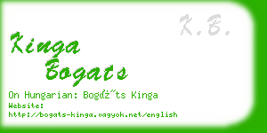 kinga bogats business card